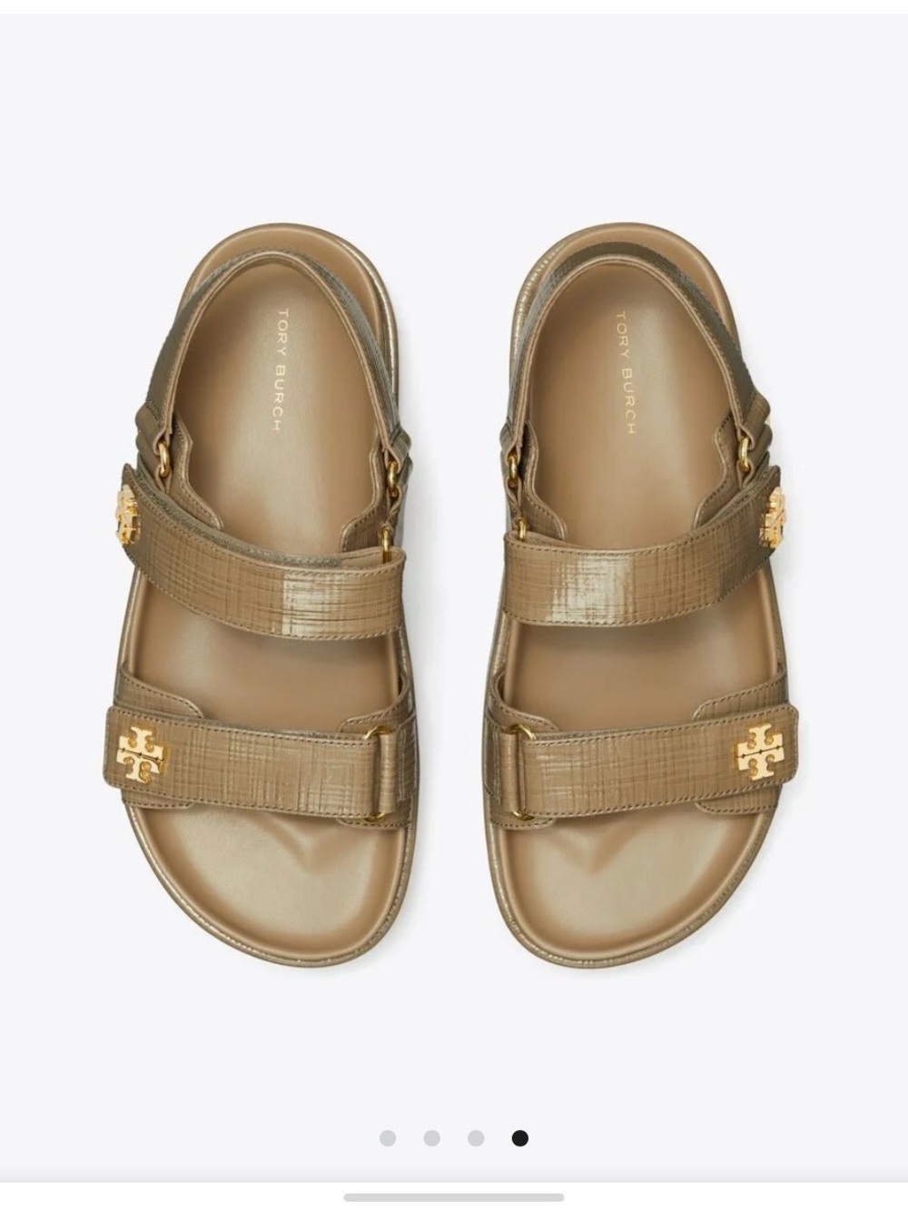 Tory Burch kira sport Olive Green Logo Strap Sandals
